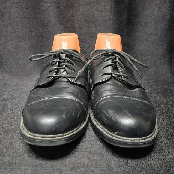 Dexter Comfort Memory Foam Black Dress Oxfords Lace Up Shoes - Picture 3 of 11